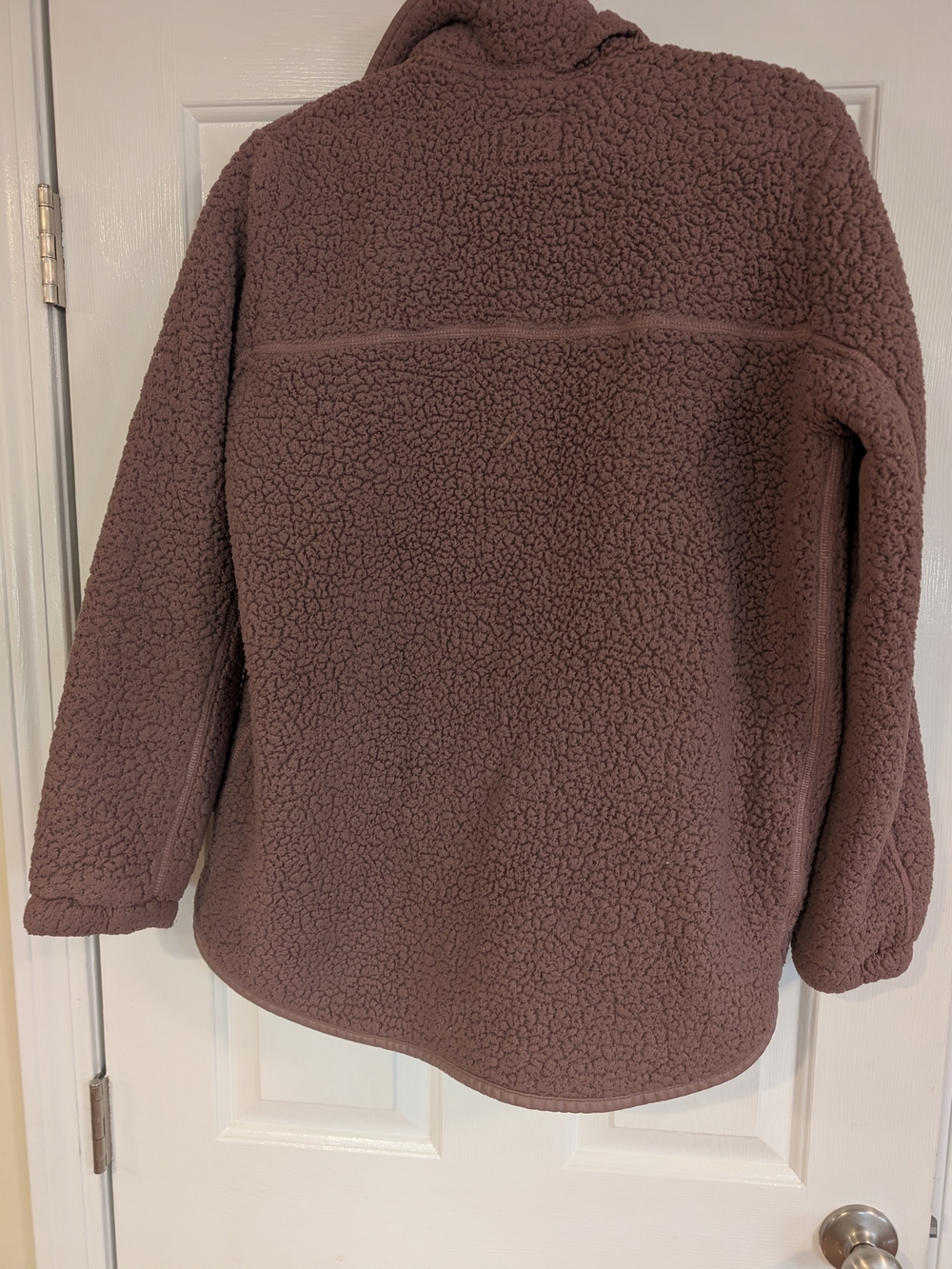 Abercrombie & Fitch Plush Teddy Jacket in Mauve